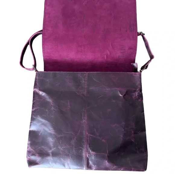 African Jaguar color sequin Leather suede lining Maroon messenger crossbody bag - Picture 2 of 5